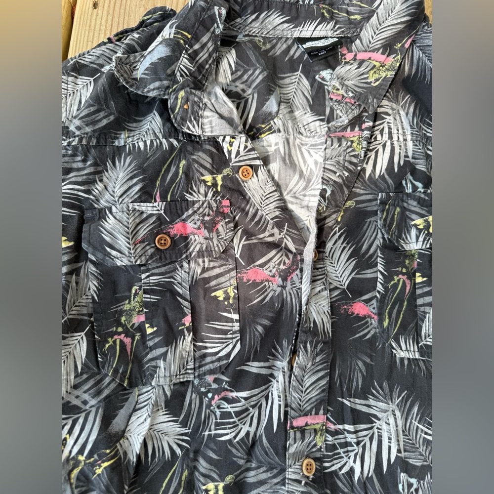 SZ M VINTAGE JURASSIC PARK THE LOST WORLD UNIVERSAL STUDIOS SHIRT HAWAIIAN MENS - Picture 3 of 7